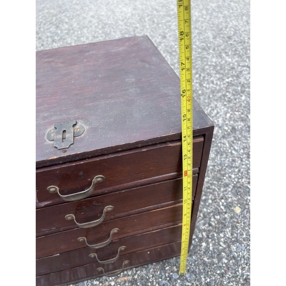 Antique Wooden Tabletop Cabinet Drawer Jewelry Collector Apothecary Victorian